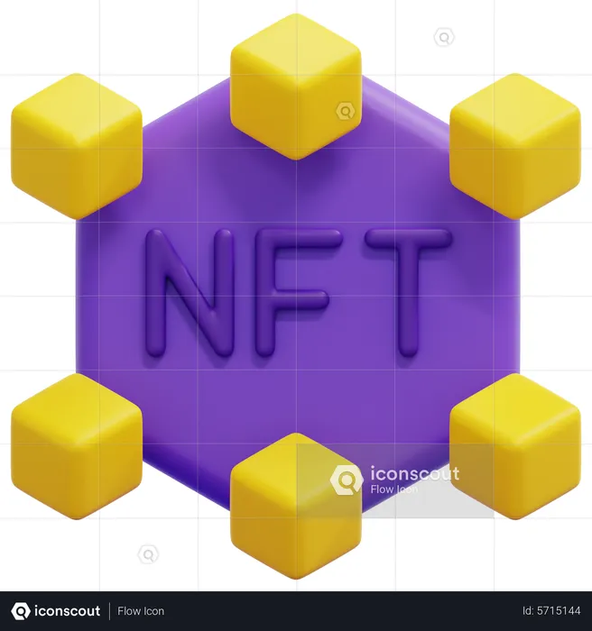 NFT Blockchain  3D Icon