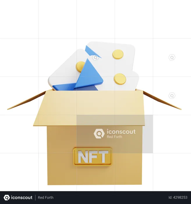 Nft Box  3D Illustration