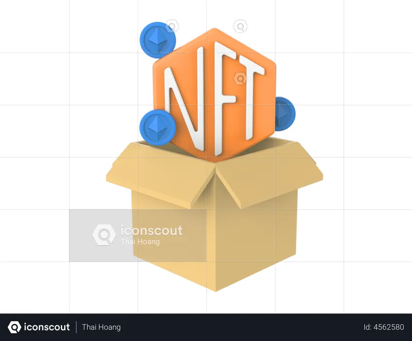 Nft Box  3D Illustration