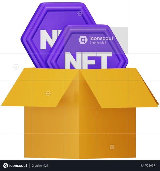 Caixa nft  3D Icon