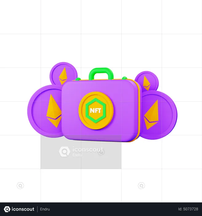 Nft Briefcase  3D Icon