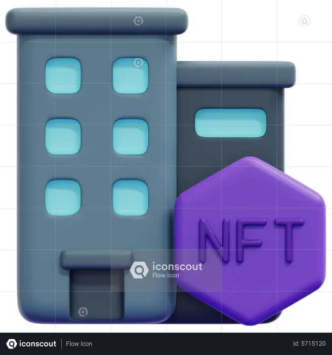 Nft Building  3D Icon