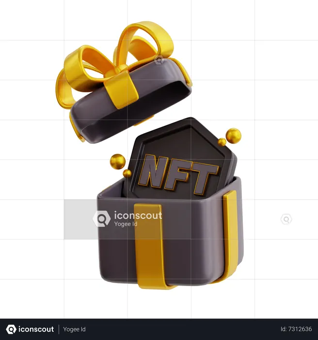 Cadeau nft  3D Icon