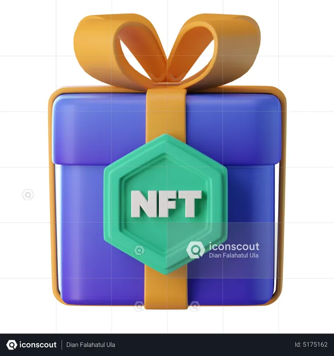 Caixa de presente nft  3D Icon