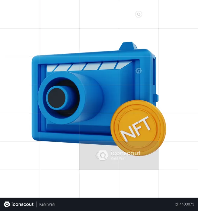 NFT camera  3D Illustration