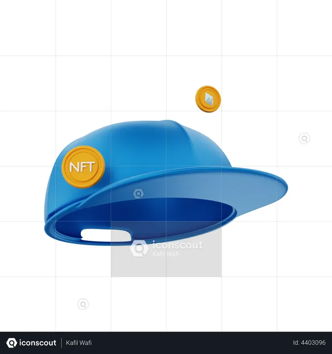 NFT cap  3D Illustration