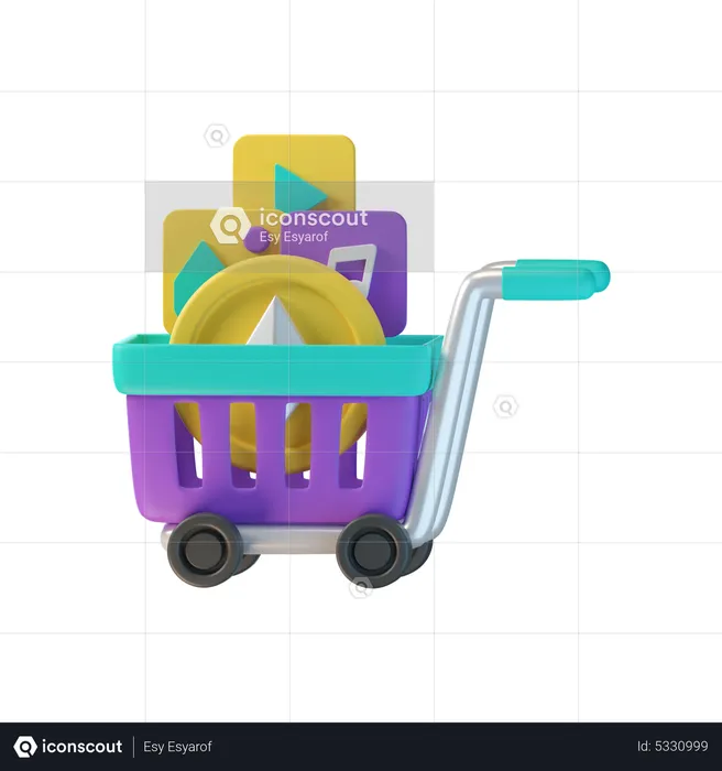 Nft Cart  3D Icon