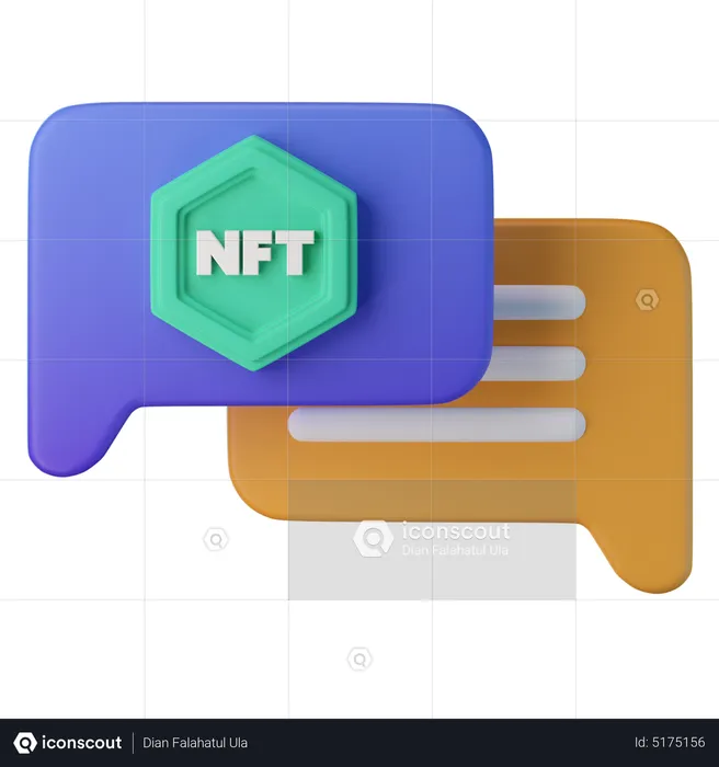 NFT Chat  3D Icon