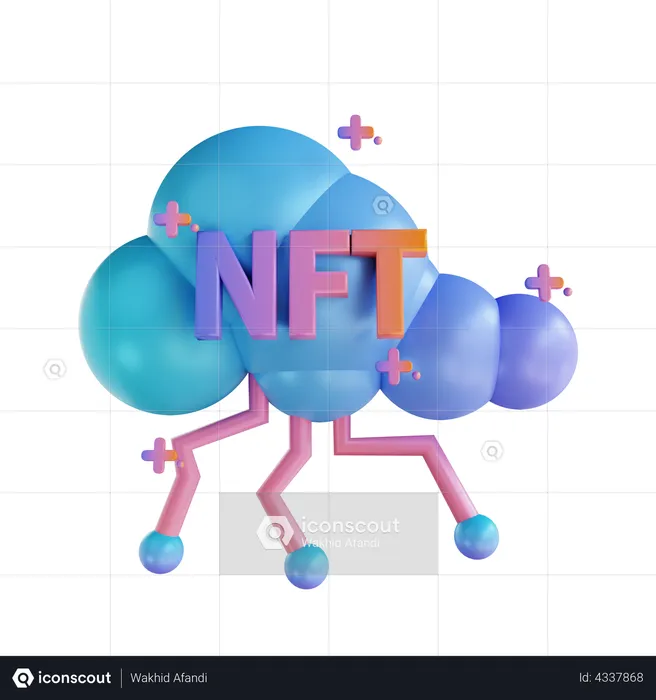 Nft Cloud  3D Illustration