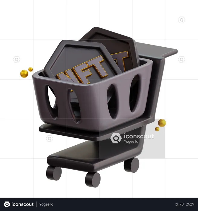 Compras nft  3D Icon