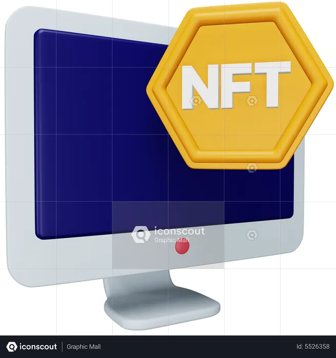 Nft Computer Screen  3D Icon