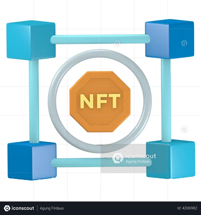 NFT Connection  3D Illustration