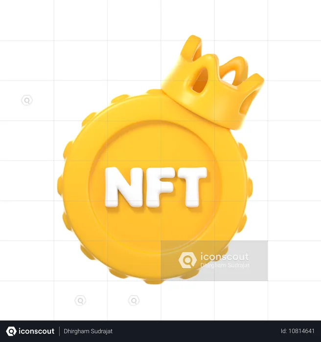 NFT 크라운  3D Icon