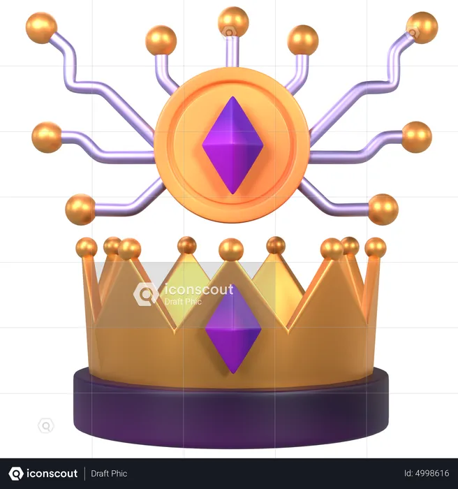 NFT Crown  3D Icon