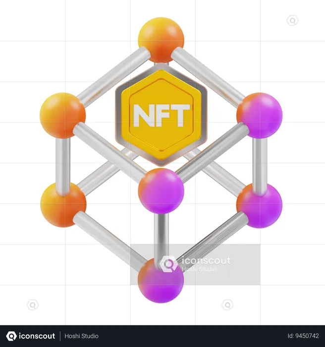 Nft Decentralized  3D Icon