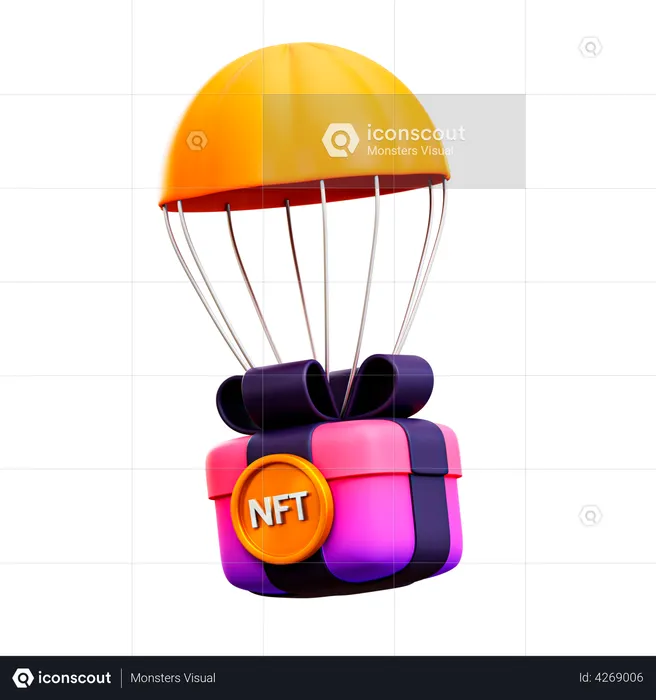 NFT Delivery  3D Illustration