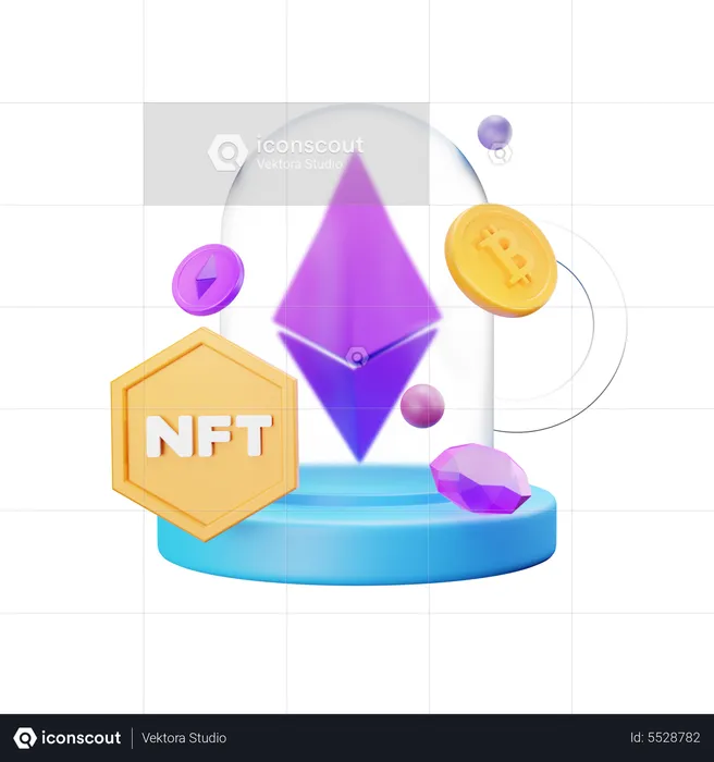 Diamante nft  3D Icon