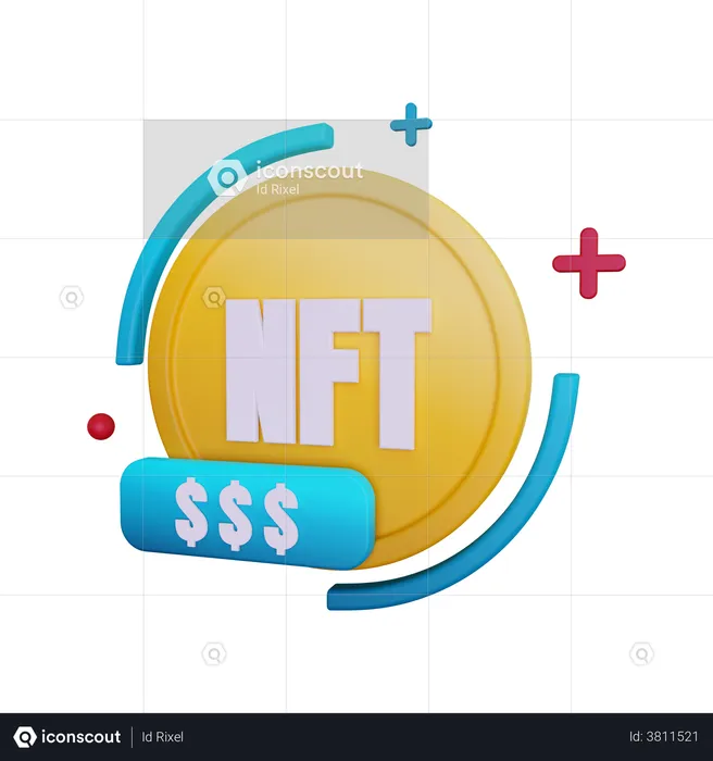 NFT-Dollar  3D Illustration