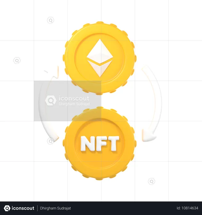 Échange nft  3D Icon