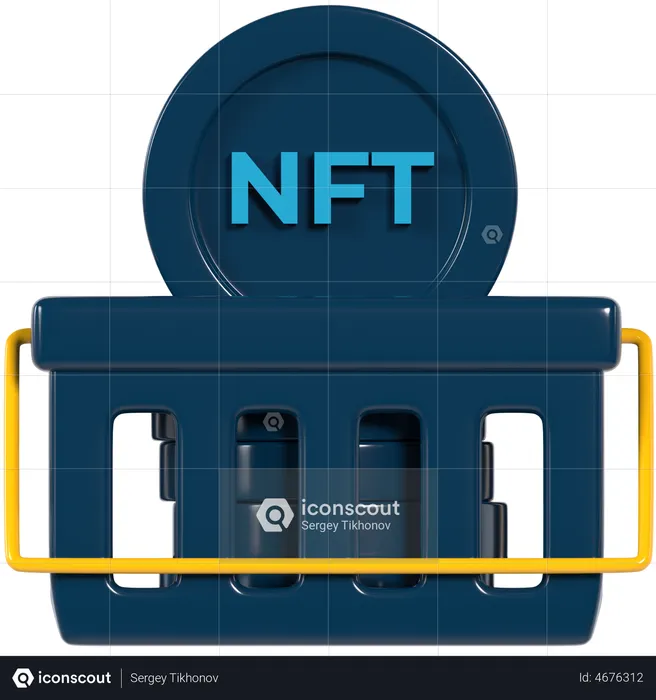 NFT-Shopping  3D Illustration