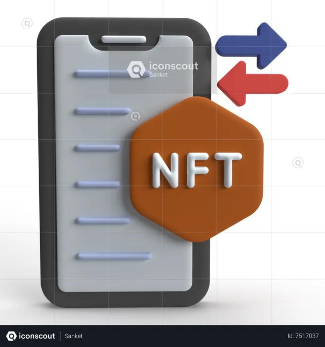 Nft en línea  3D Icon