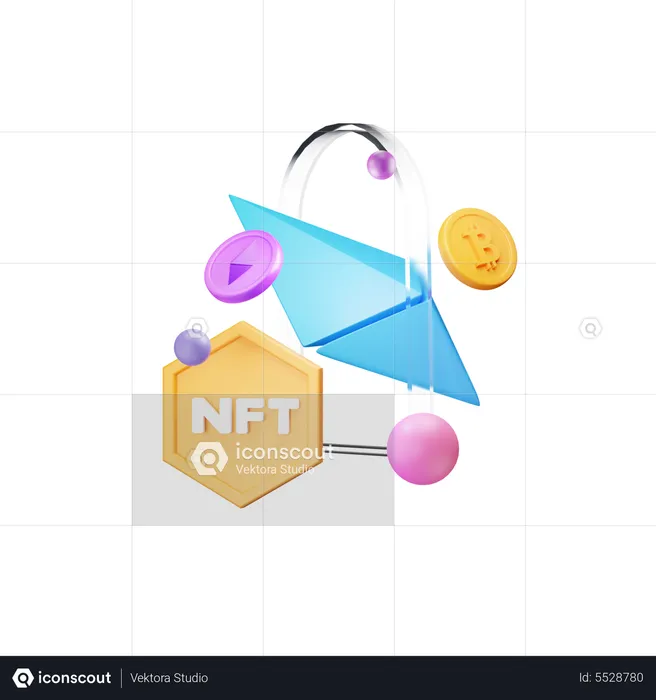 Nft Ethereum  3D Icon