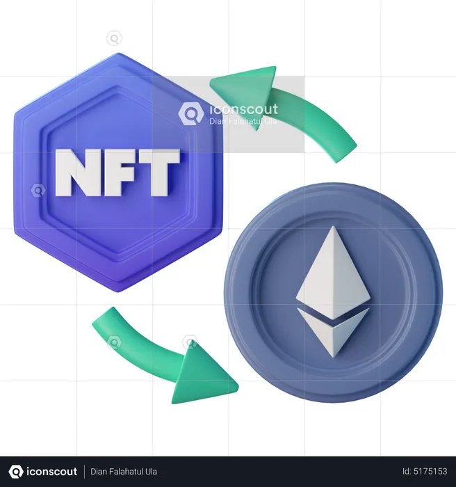 NFT Ethereum-Austausch  3D Icon