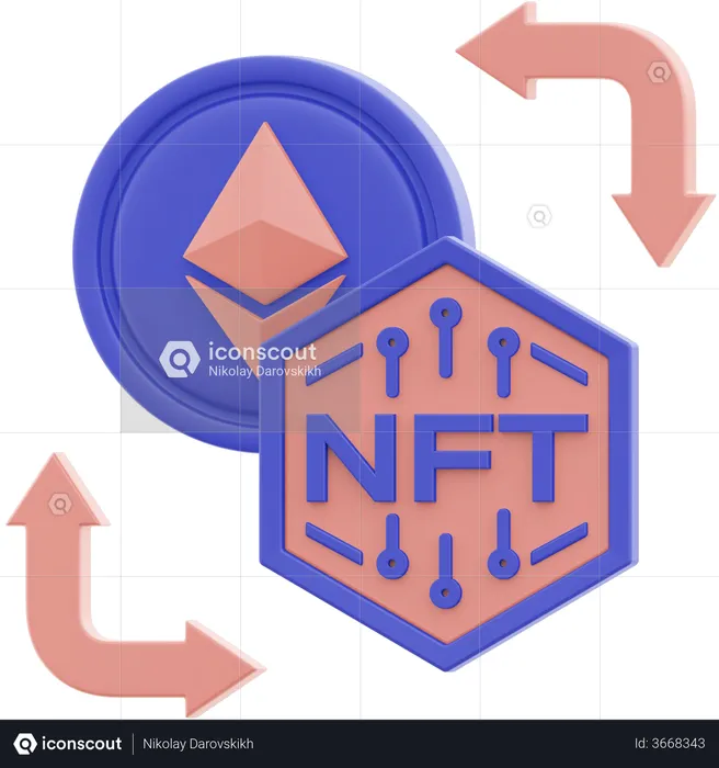 Nft Exchange  3D Illustration