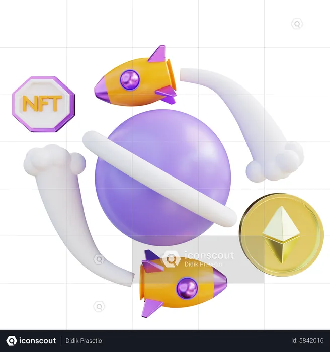 Nft Exchange  3D Icon
