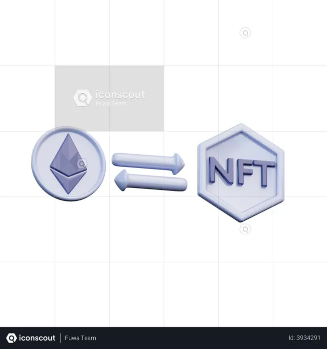 Nft Exhcange  3D Illustration