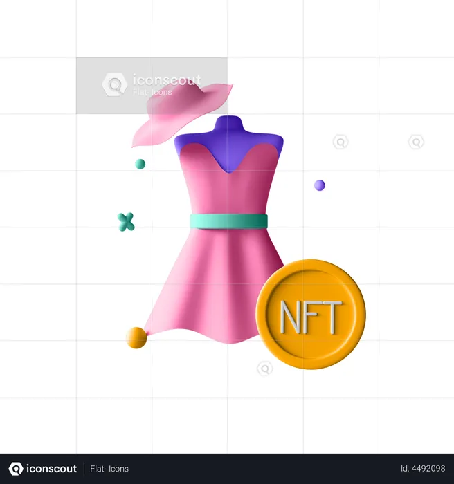 NFT Fashion  3D Illustration