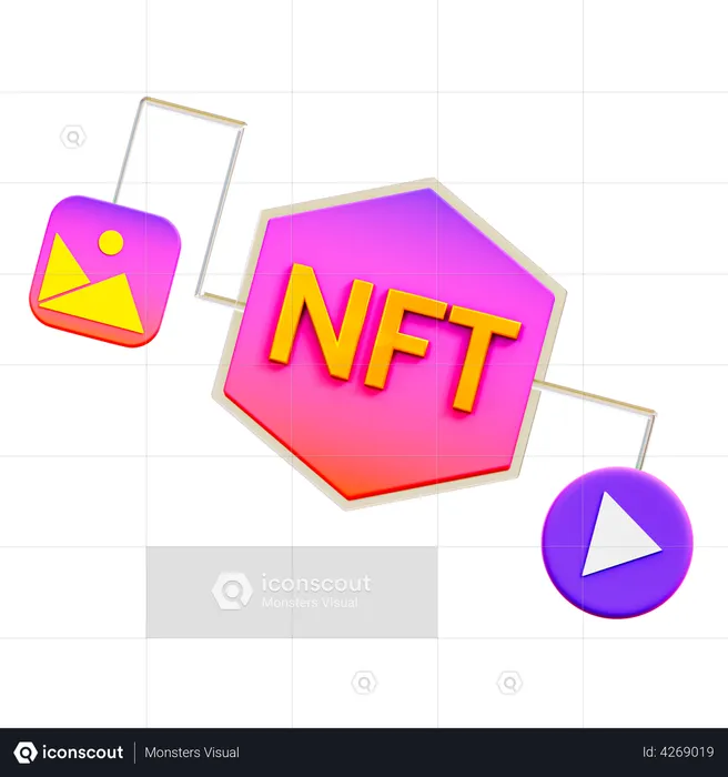 NFT File  3D Illustration