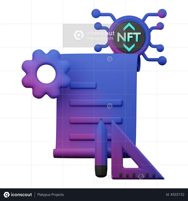Nft File  3D Illustration