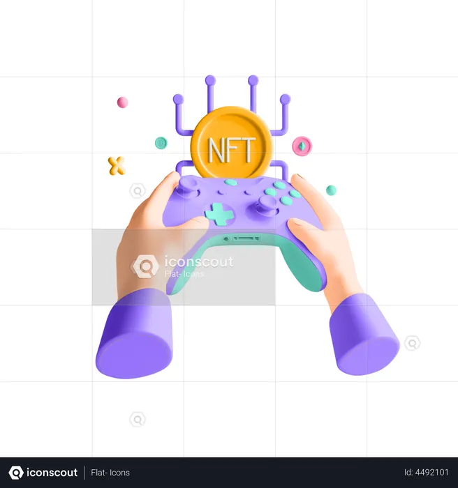 NFT Games  3D Illustration