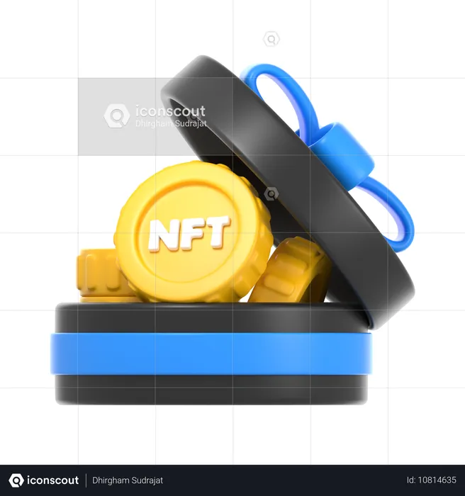 NFT 선물 상자  3D Icon