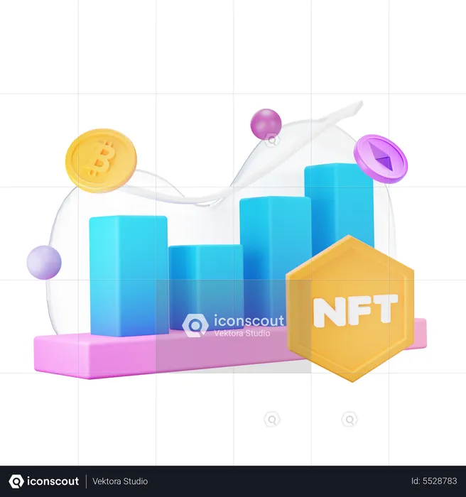 Gráfico nft  3D Icon