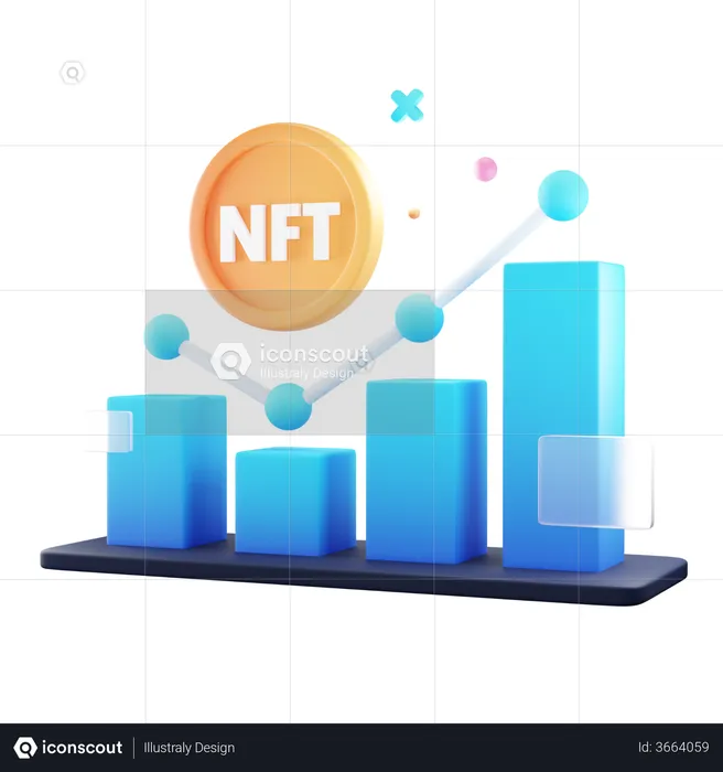 Nft Graph  3D Icon