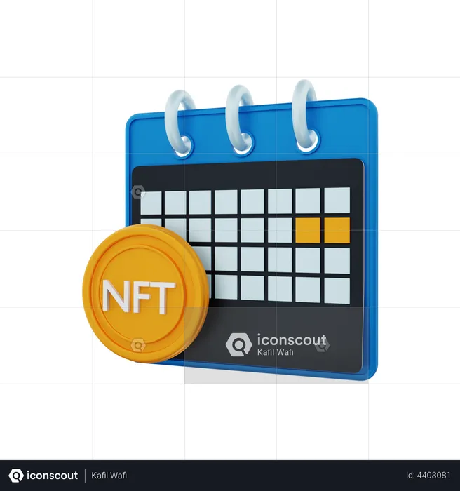 NFT-Handelsdatum  3D Illustration