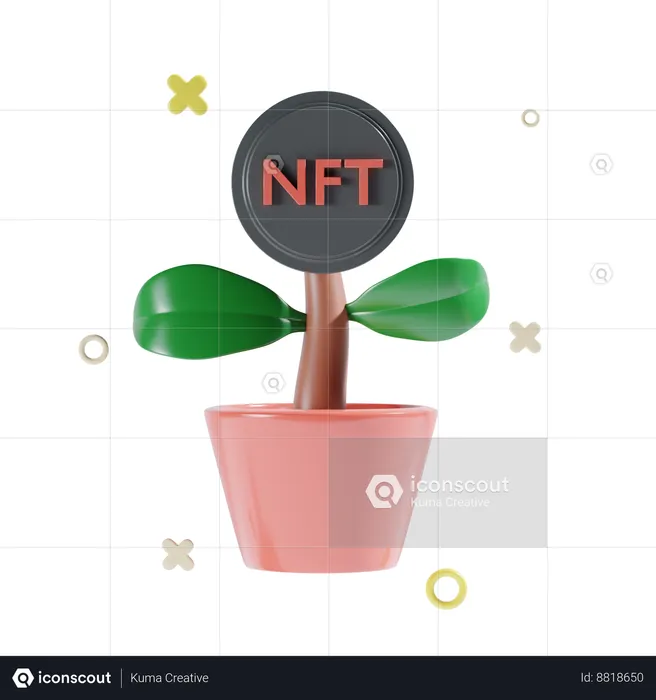 Nft Investment  3D Icon