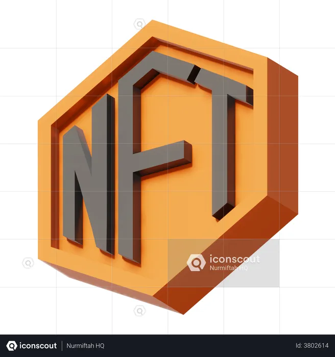 NFT Logo  3D Illustration