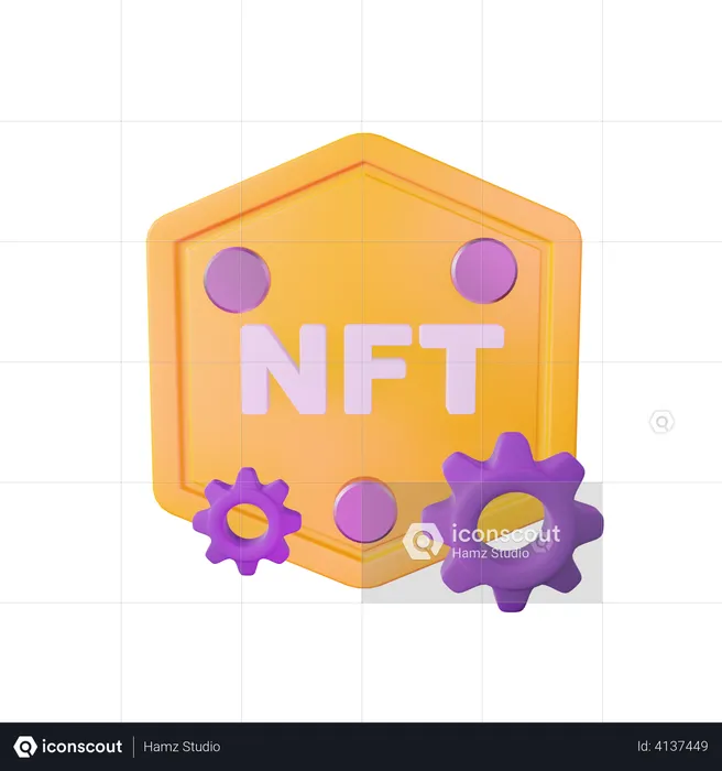 NFT Management  3D Illustration