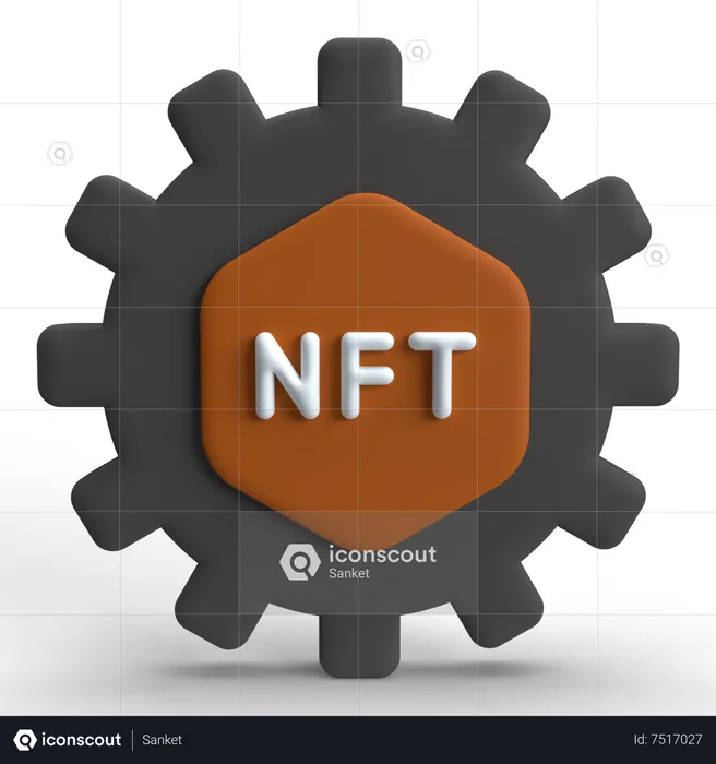 NFT Management  3D Icon