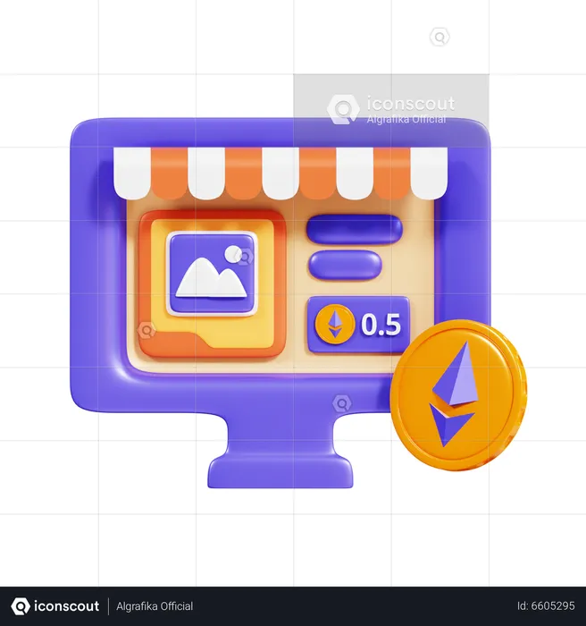 Mercado NFT  3D Icon