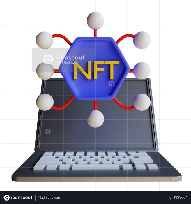 Mercado NFT  3D Illustration