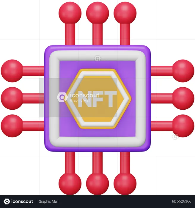 Nft Microchip  3D Icon