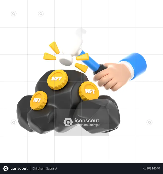 NFT-Mining  3D Icon