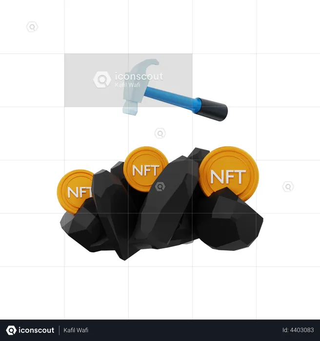 NFT-Mining  3D Icon