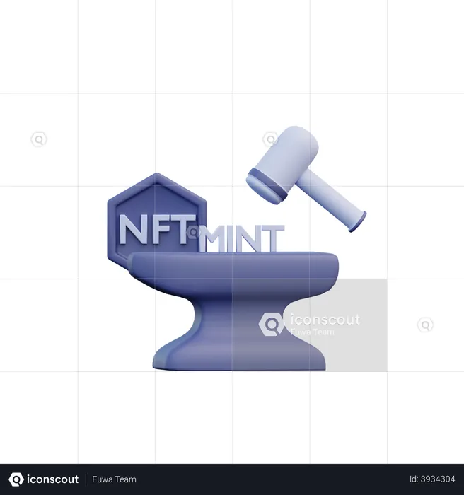 Nft Mint  3D Illustration
