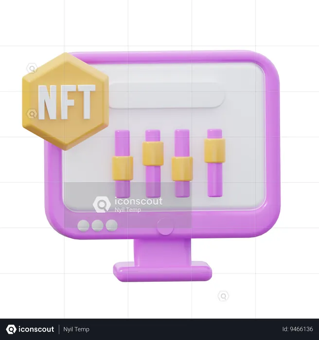 Monitoreo nft  3D Icon