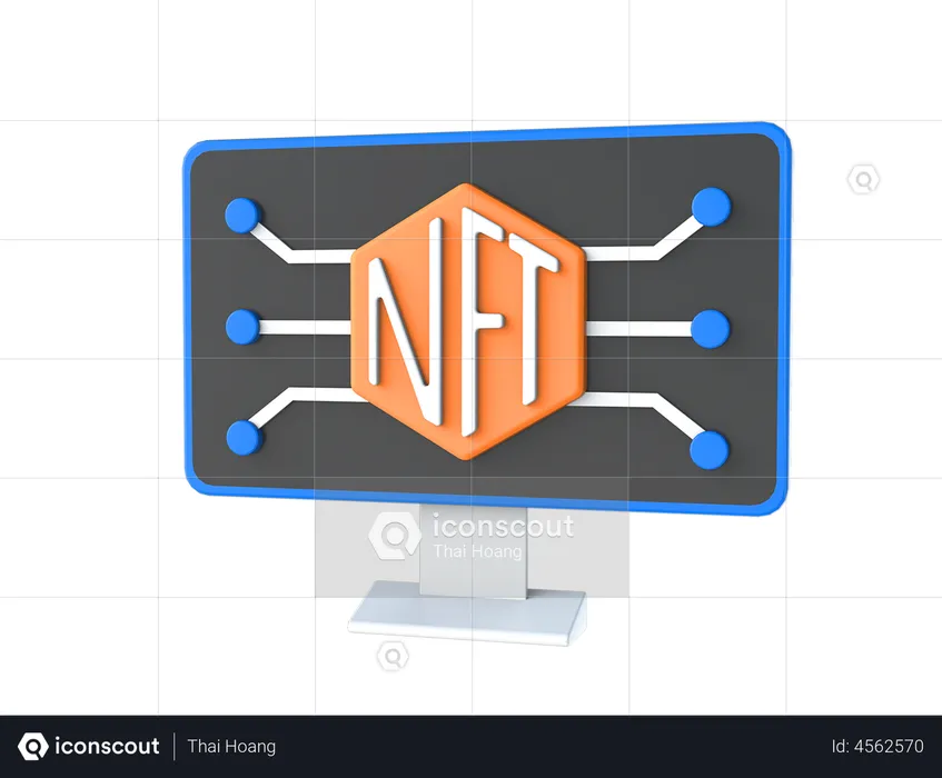 Nft Monitoring  3D Illustration